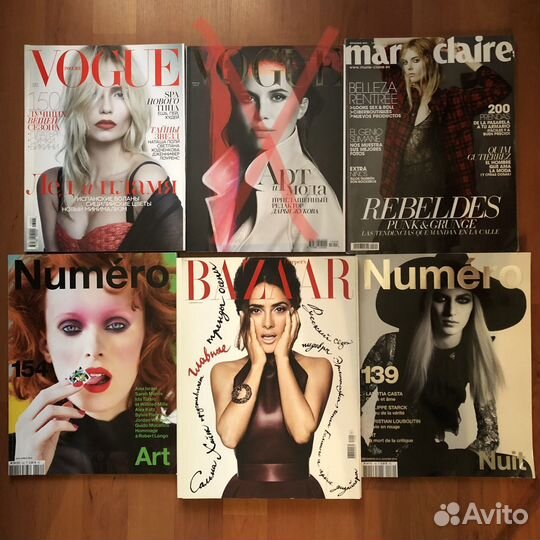 Журналы vogue, numero, bazaar, marie claire