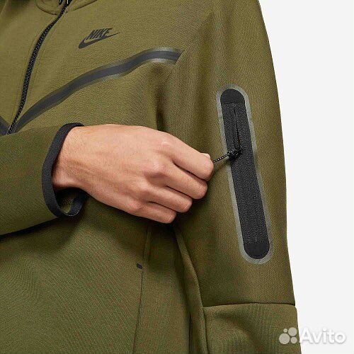 Зип худи nike tech fleece (M-3XL) зеленое