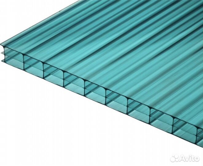 Поликарбонат сотовый 6х2100х6000мм бирюза