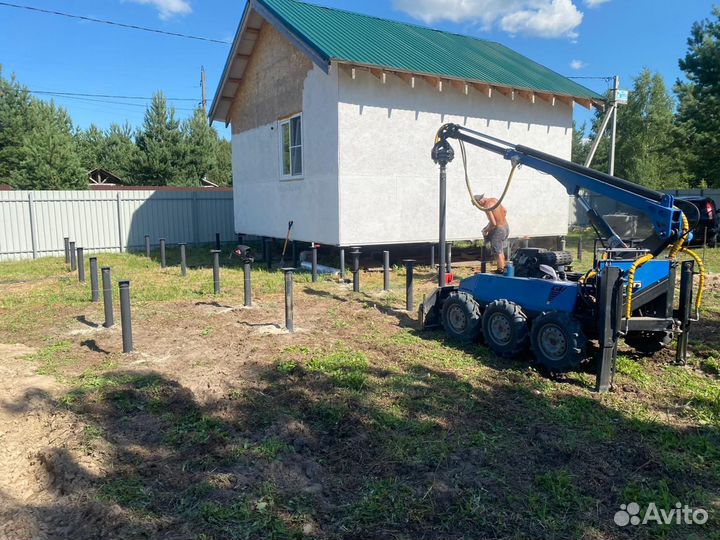 Монтаж винтовых свай, винтовые сваи цены