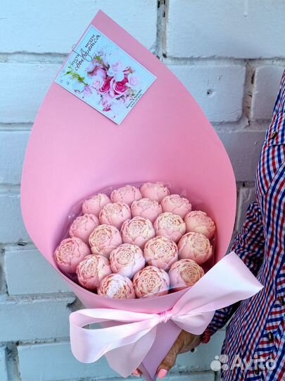 Сладкие съедобные букеты из шоколадных пионов