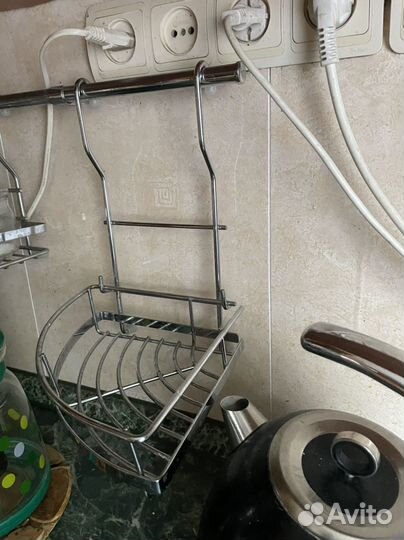 Полка на рейлинг угловая разборная