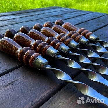 Шампура с деревянными ручками