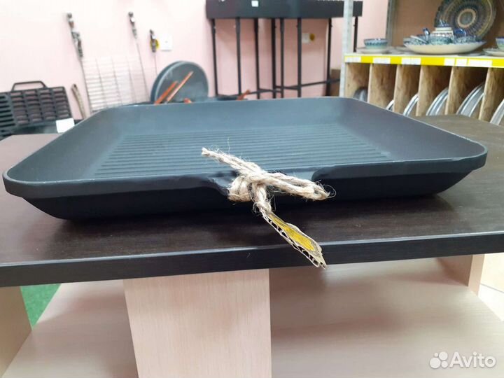 Сковорода-противень гриль чугунная