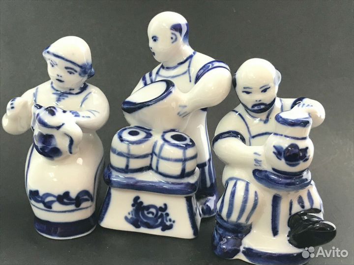 Гжель фарфоровые статуэтки мастеров