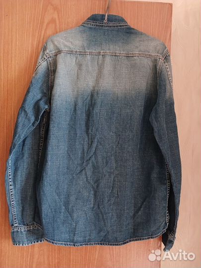 Рубашка мужская джинсовая размер М