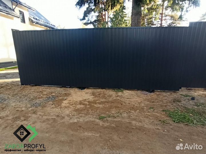 Ворота из профнастила / забор из профлиста