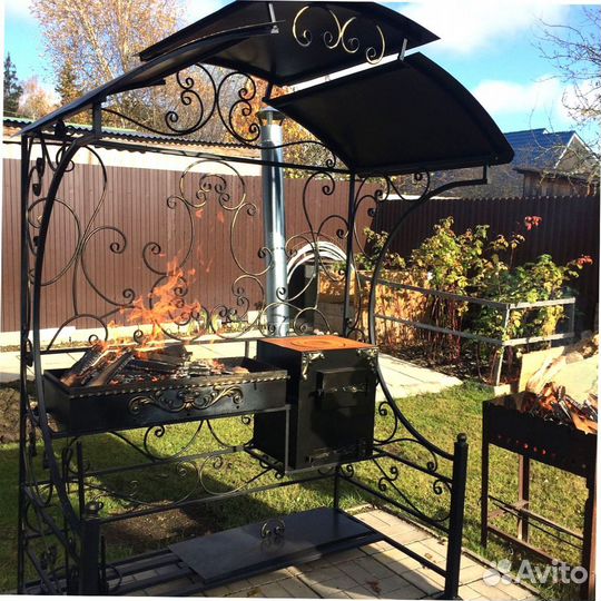 Мангал С печкой под казан