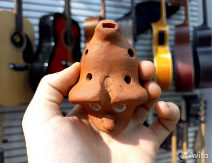Окарина малая сувенирная глиняная 