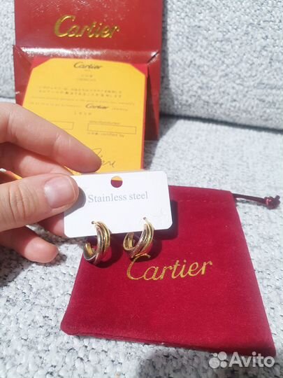 Cartier trinity серьги