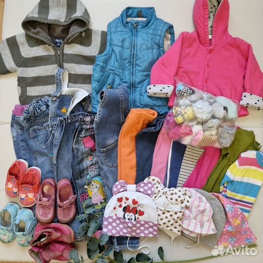 Пакет вещей и обуви на девочку 74 80 86
