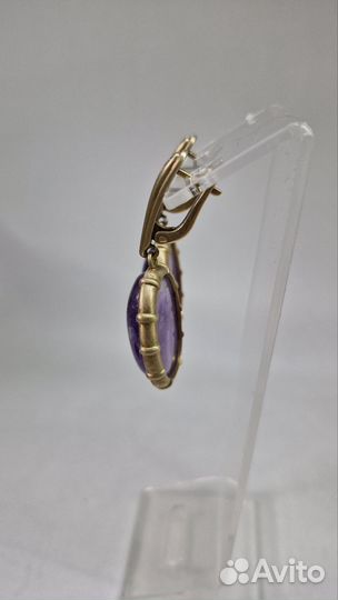 Серьги с аметистом
