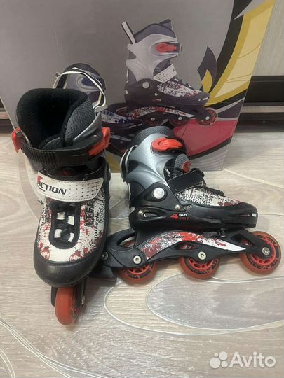 Роликовые коньки детские раздвижные