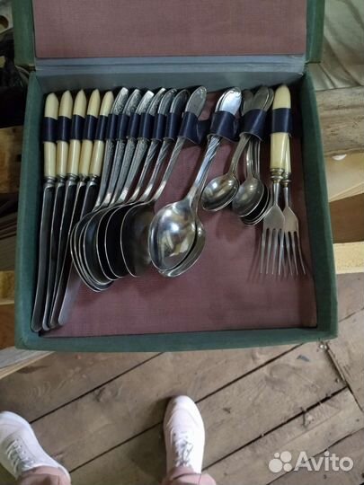 Набор столовых приборов мельхиор СССР