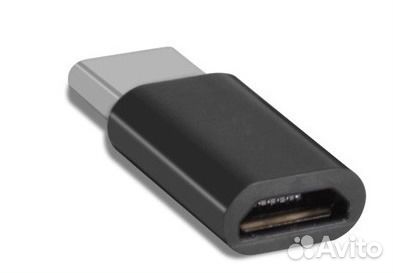 Переходник адаптер с USB Type-C на микро-USB Black