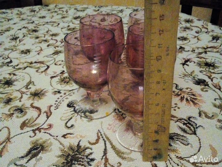 Фужеры розовые