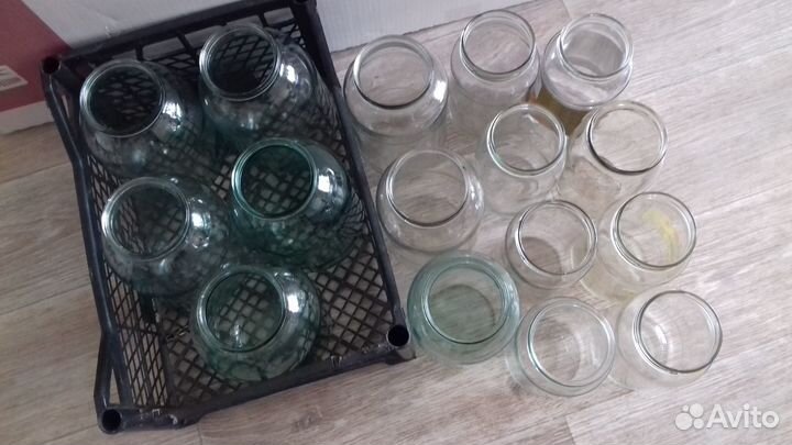 Банки стеклянные 1 литр (винтовые)