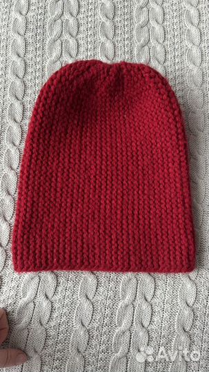 Комплект шапка и снуд красные