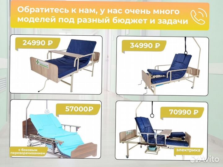 Кровать функциональная для ухода за больными