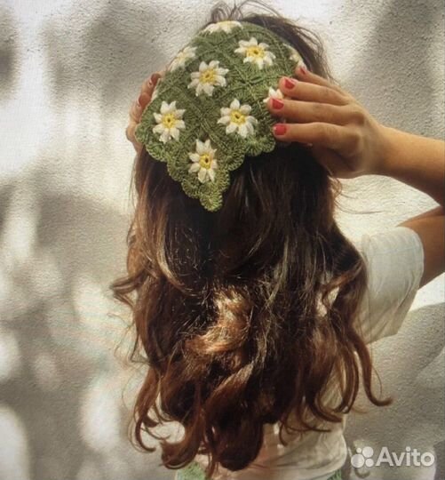 Косынка вязаная, бандана