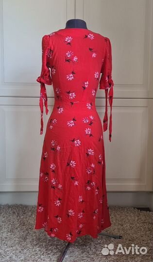 Платье-рубашка миди 38-40 вискоза H&M