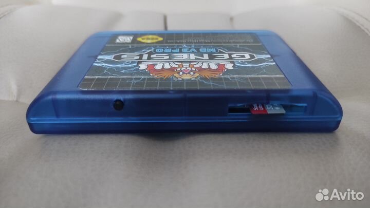 Флеш картридж синий sega MD V3 PRO 32Gb ultimate