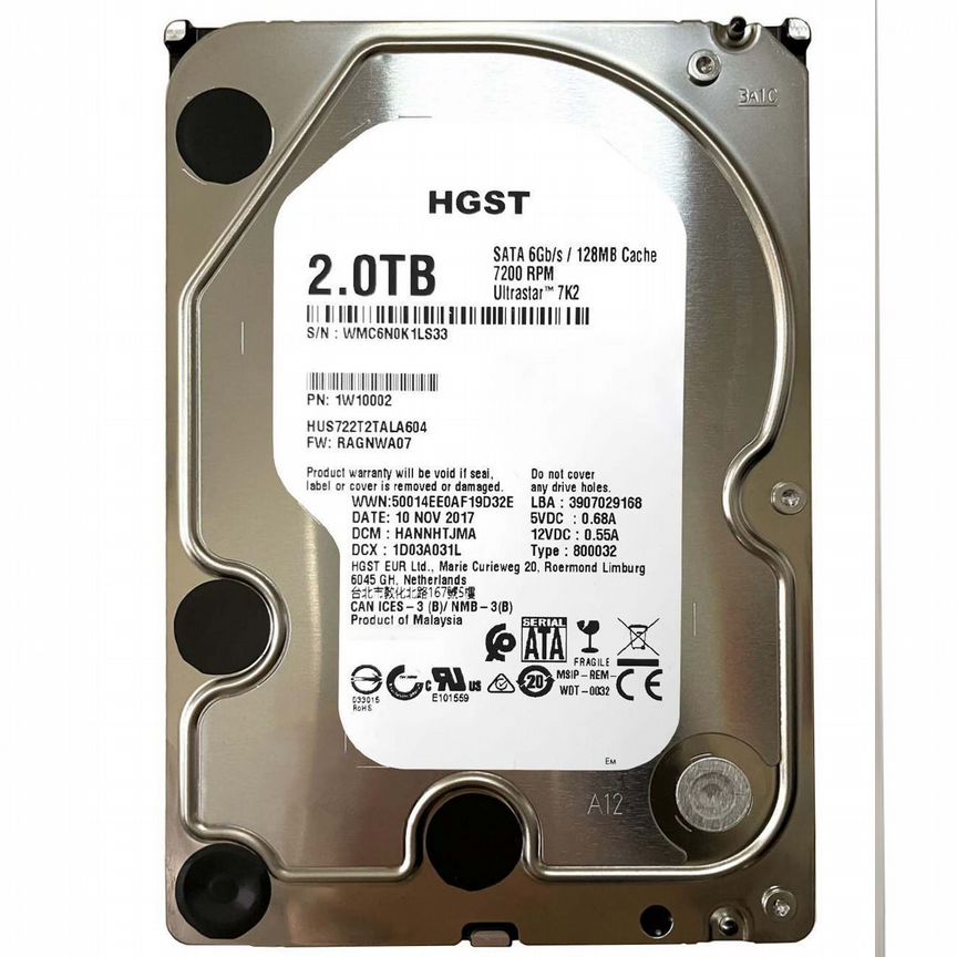 [HUS722T2TALA604] Жесткий Диск Hitachi Sata3 Hus722t2tala604