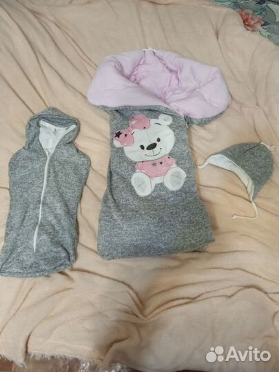 Конверт одеяло на выписку весна осень