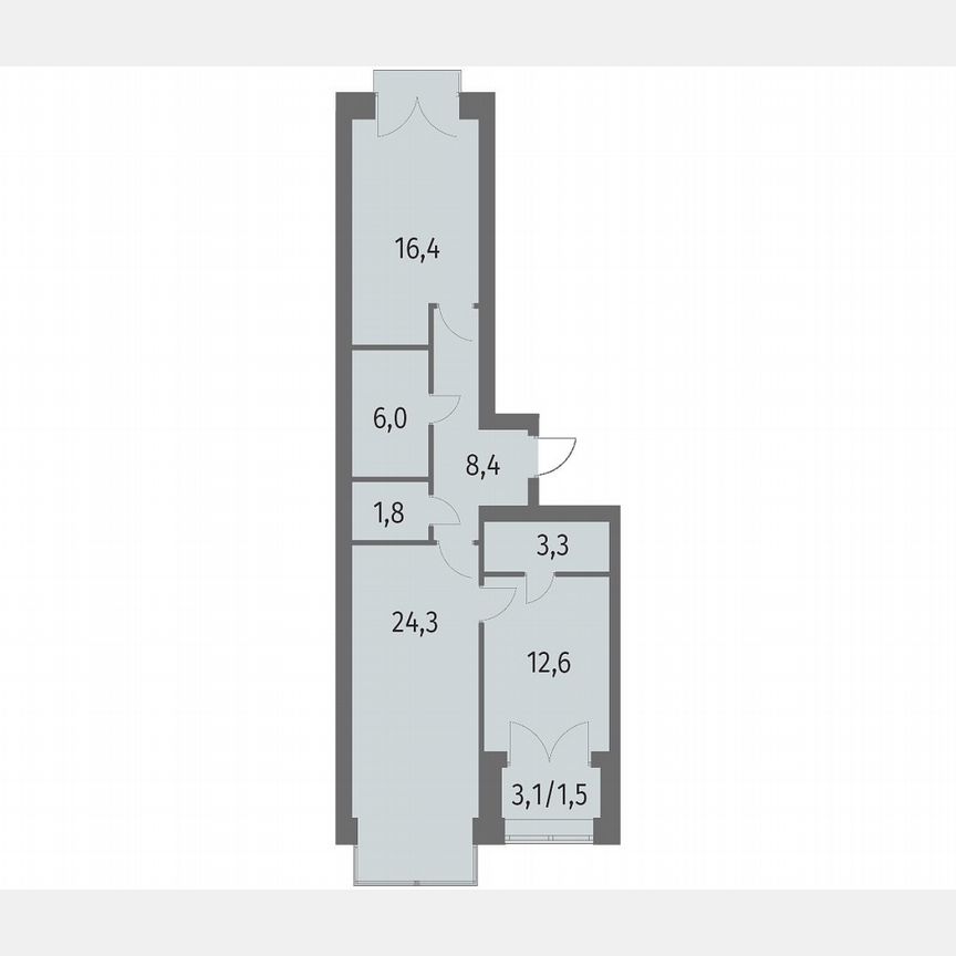 2-к. квартира, 75 м², 13/13 эт.