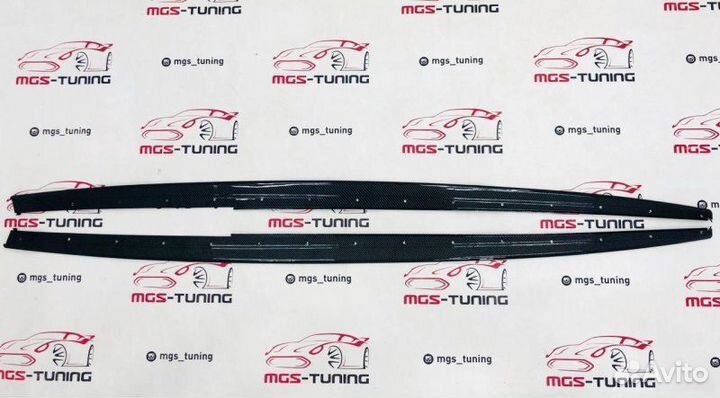 Лезвия порогов BMW 3 F30 M-Perfomance под карбон