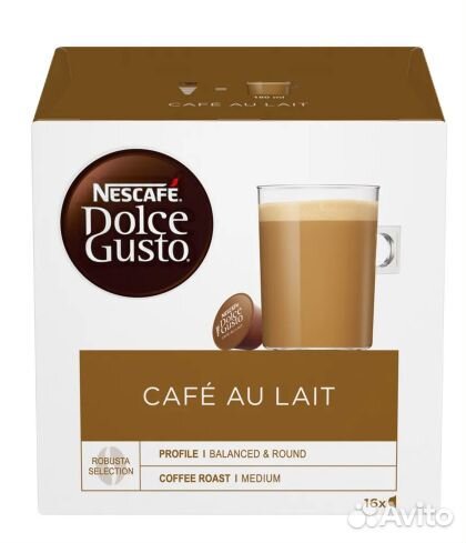 Кофе в капсулах Nescafe Dolce Gusto Cafe Au Lait