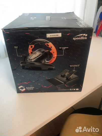 Игровой руль с педалями и коробкой передач