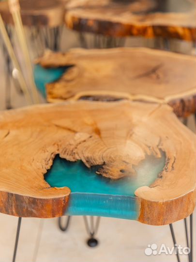 Столик из дерева спила торцевого карагач
