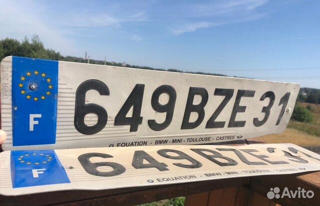 Автомобильный номер Франция, оригинал