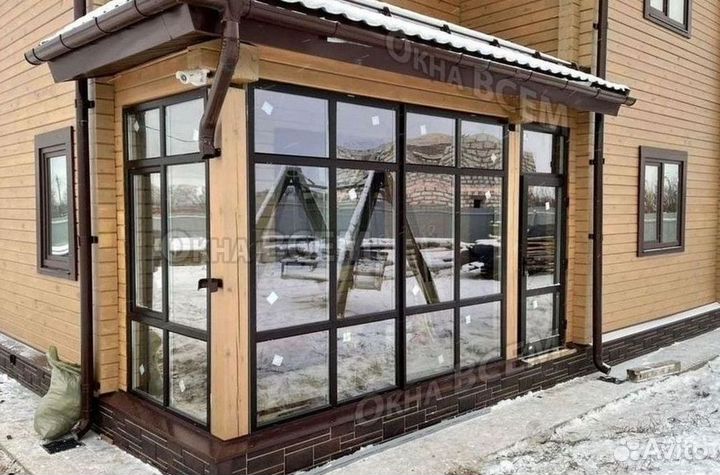 Остекление окон и балконов пвх