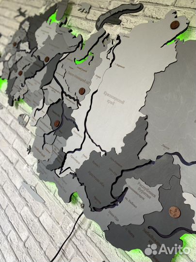 Деревянная карта России