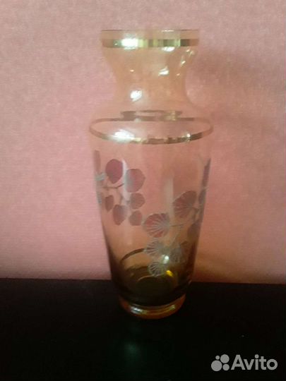 Вазы д/цветов (Богемия, лоз). Посуда СССР