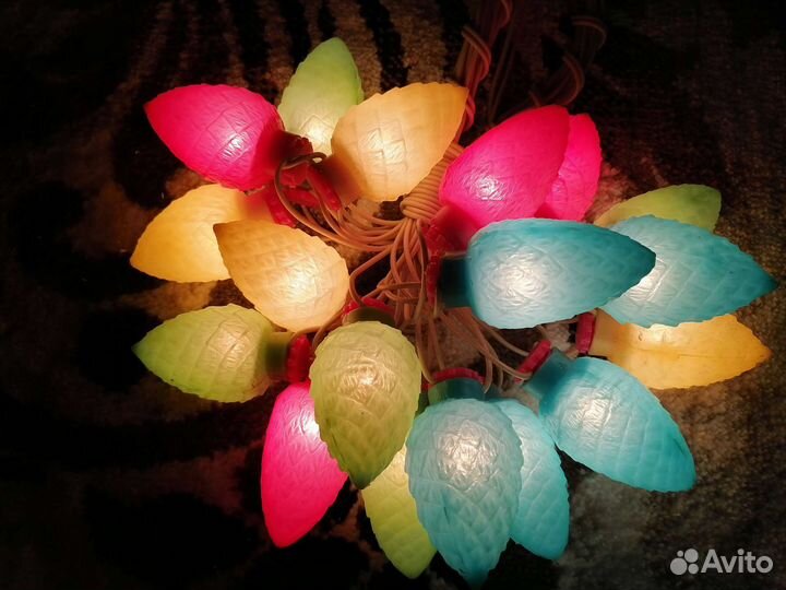 Елочная гирлянда (электрогирлянда) Шишка, СССР