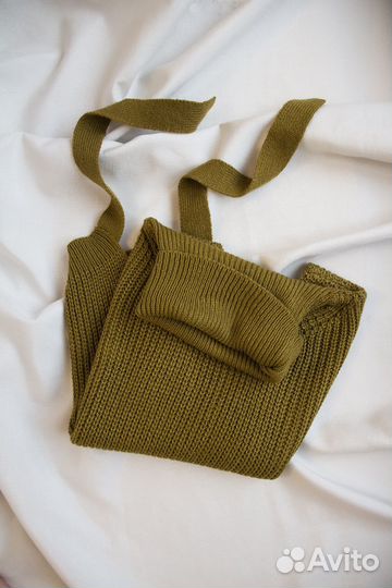 Новая манишка из хлопка цв. хаки