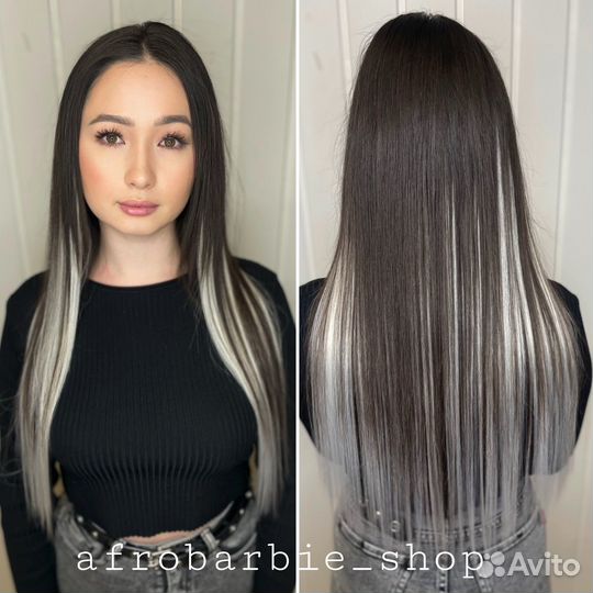 Цветной ряд, Цветные пряди, Наращивание волос