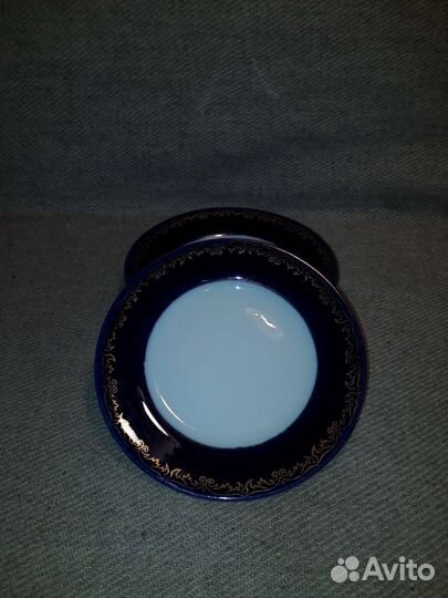 Пирожковые десертные тарелки кобальт лфз СССР 3 шт