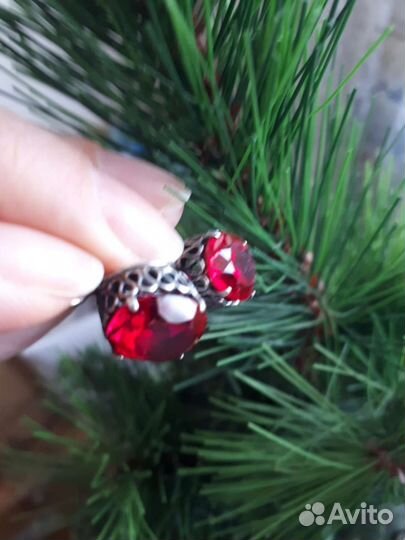 Серьги СССР Кубачинское серебро