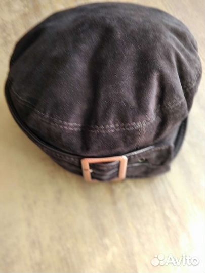 Шапка женская натуральная кожа замша