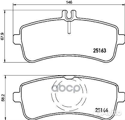 P50125 колодки дисковые задние MB W222/С217 4