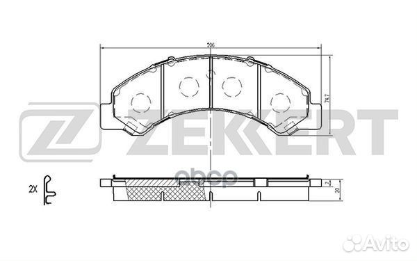 Колодки торм. диск. задн. Isuzu ELF (NKR8 NKQ