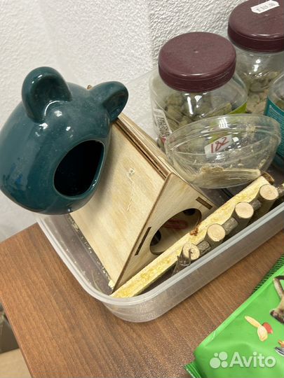 Клетка для грызунов, корм, домик, набор