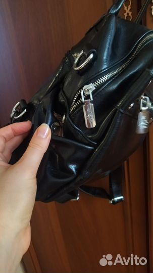 Рюкзак женский кожаный черный