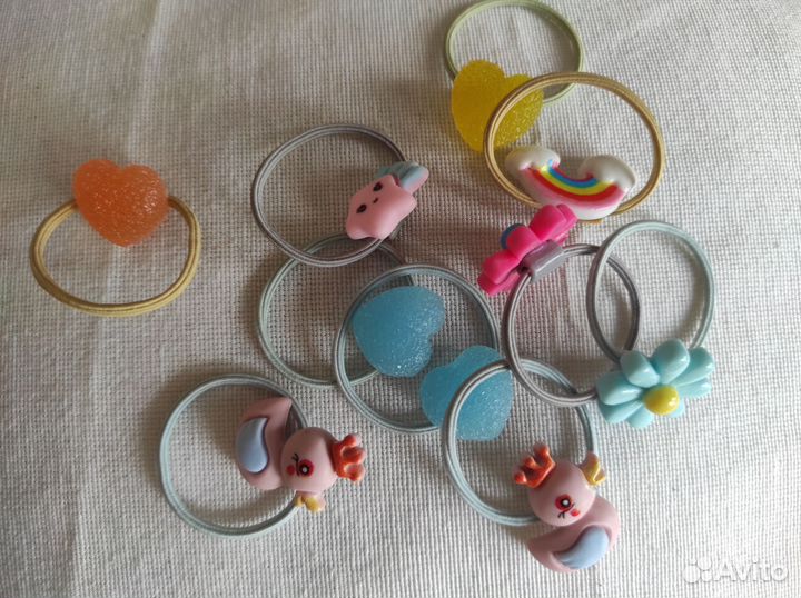 Заколки для девочек розовые набором