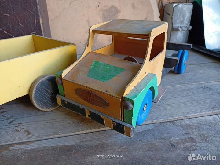 Большие Старинные деревянные игрушки