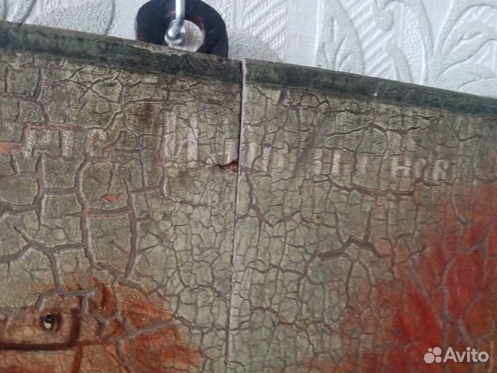 Храмовая икона 19 века Огненное восхождение Илии